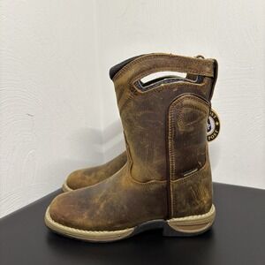 Dan Post Children's Hayden Square Toe Brown Leather Boots DPC2962 Kids Sz 13D